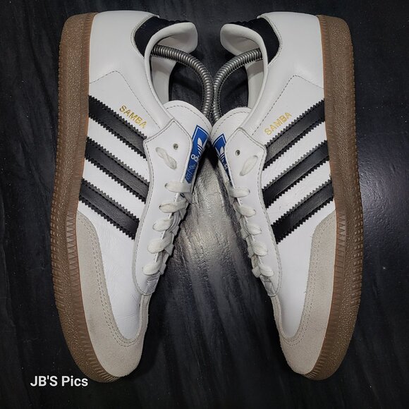 Adidas Samba OG Originals Cloud White Core Black Gum IG9030 Womens PREOWNED - Picture 5 of 16